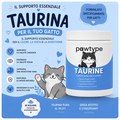 Pawtype Taurine Supplemento - 99,9% per Gatti