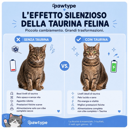 Pawtype Taurine Supplemento - 99,9% per Gatti
